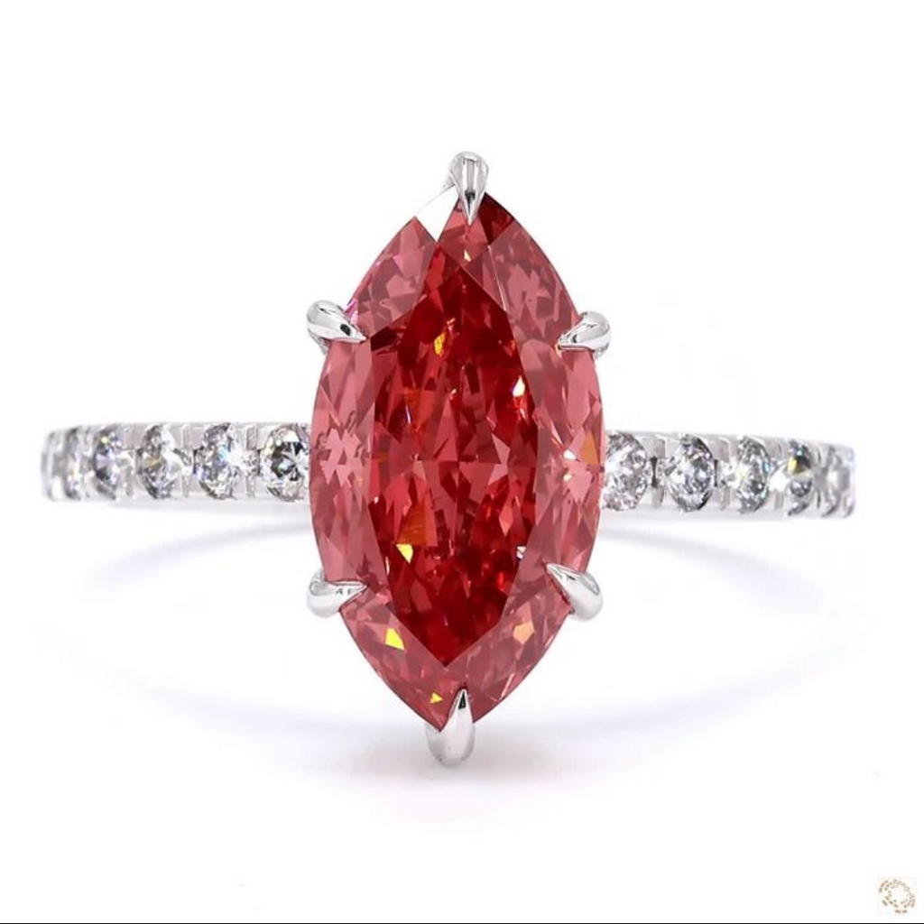 Platinum Lab-Grown Pink Diamond Engagement Ring