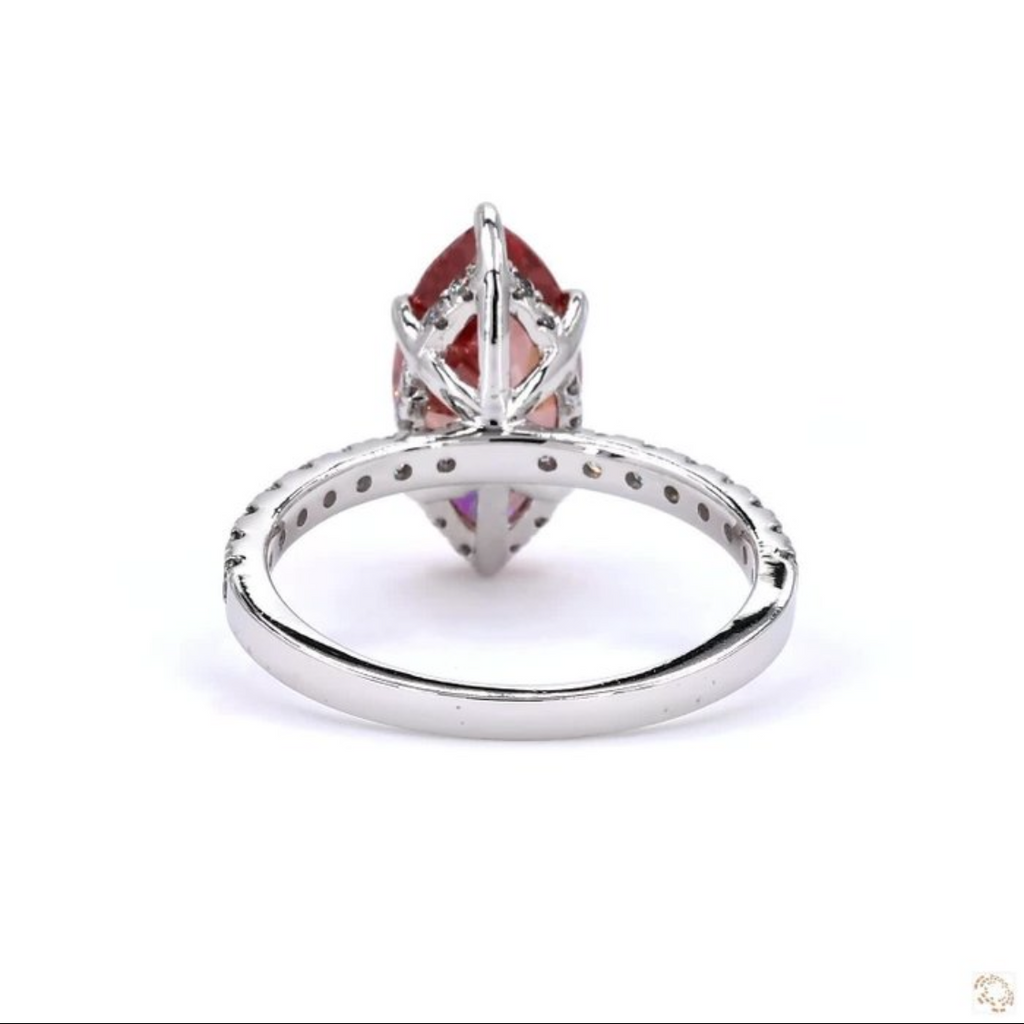Platinum Lab-Grown Pink Diamond Engagement Ring