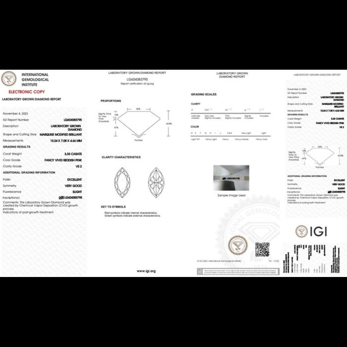 Platinum Lab-Grown Pink Diamond Engagement Ring
