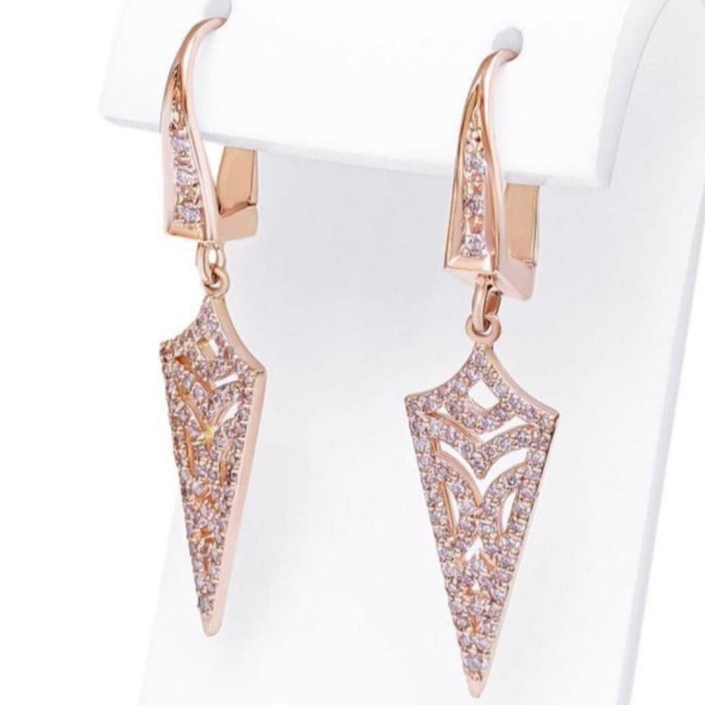 Pink Diamond Earrings